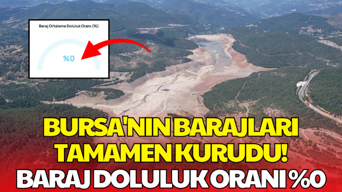 Bursa’da Barajlardaki Su Tamamen Kurudu